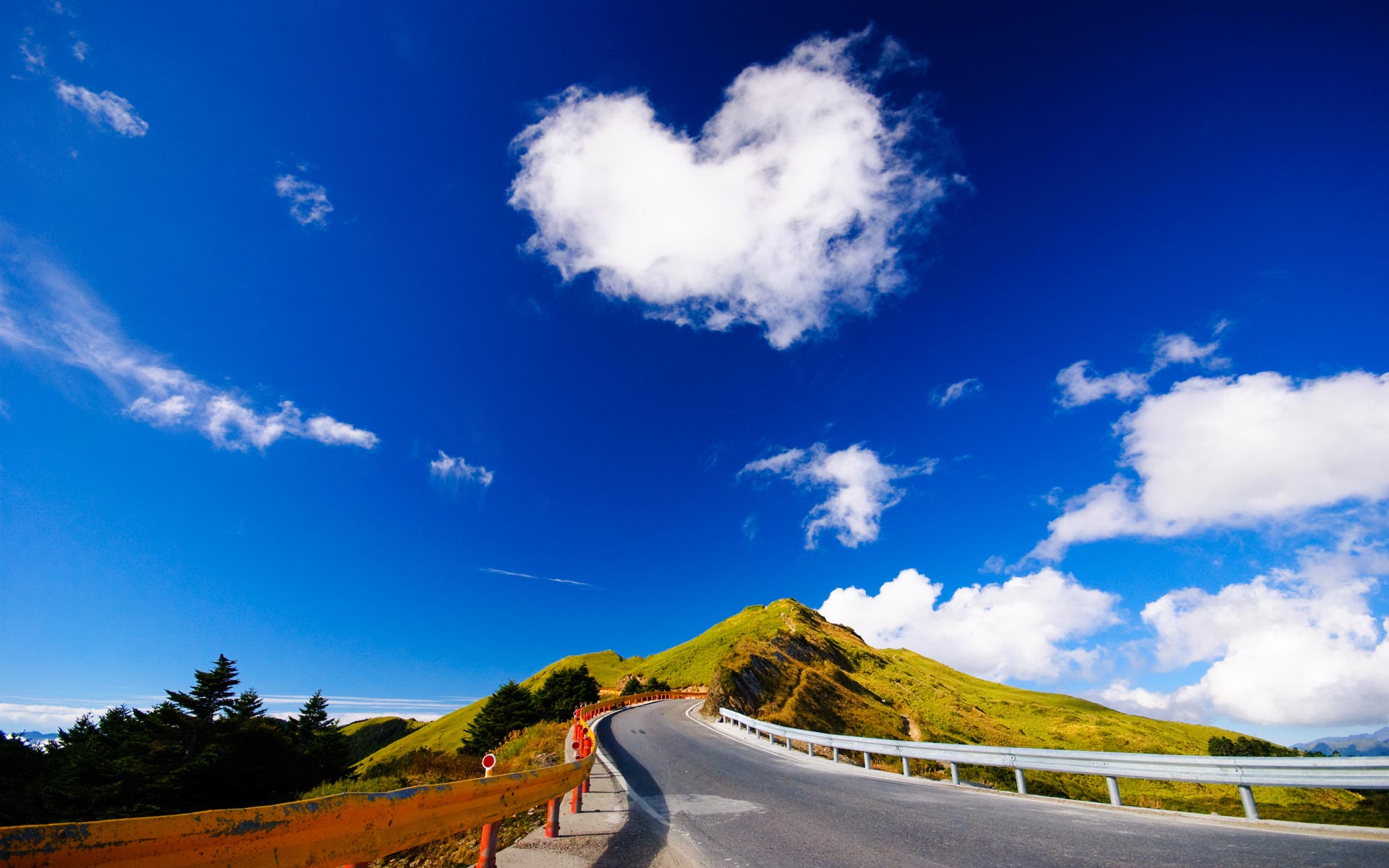 cloud wallpaper road heart
