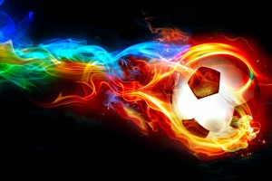 fire wallpaper soccer ball