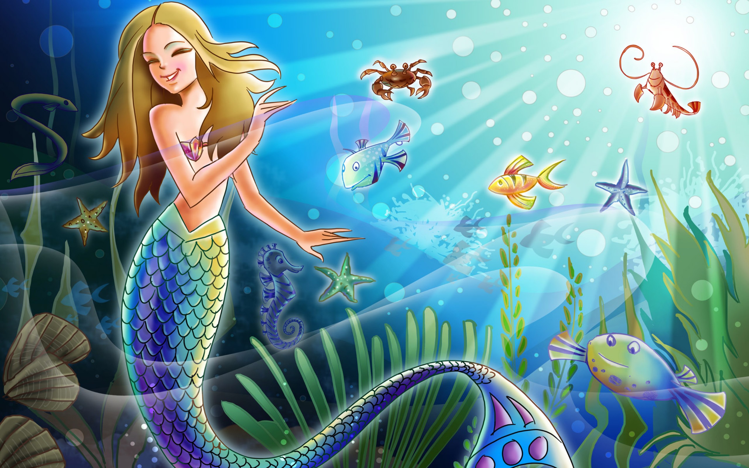 fish wallpaper mermaid