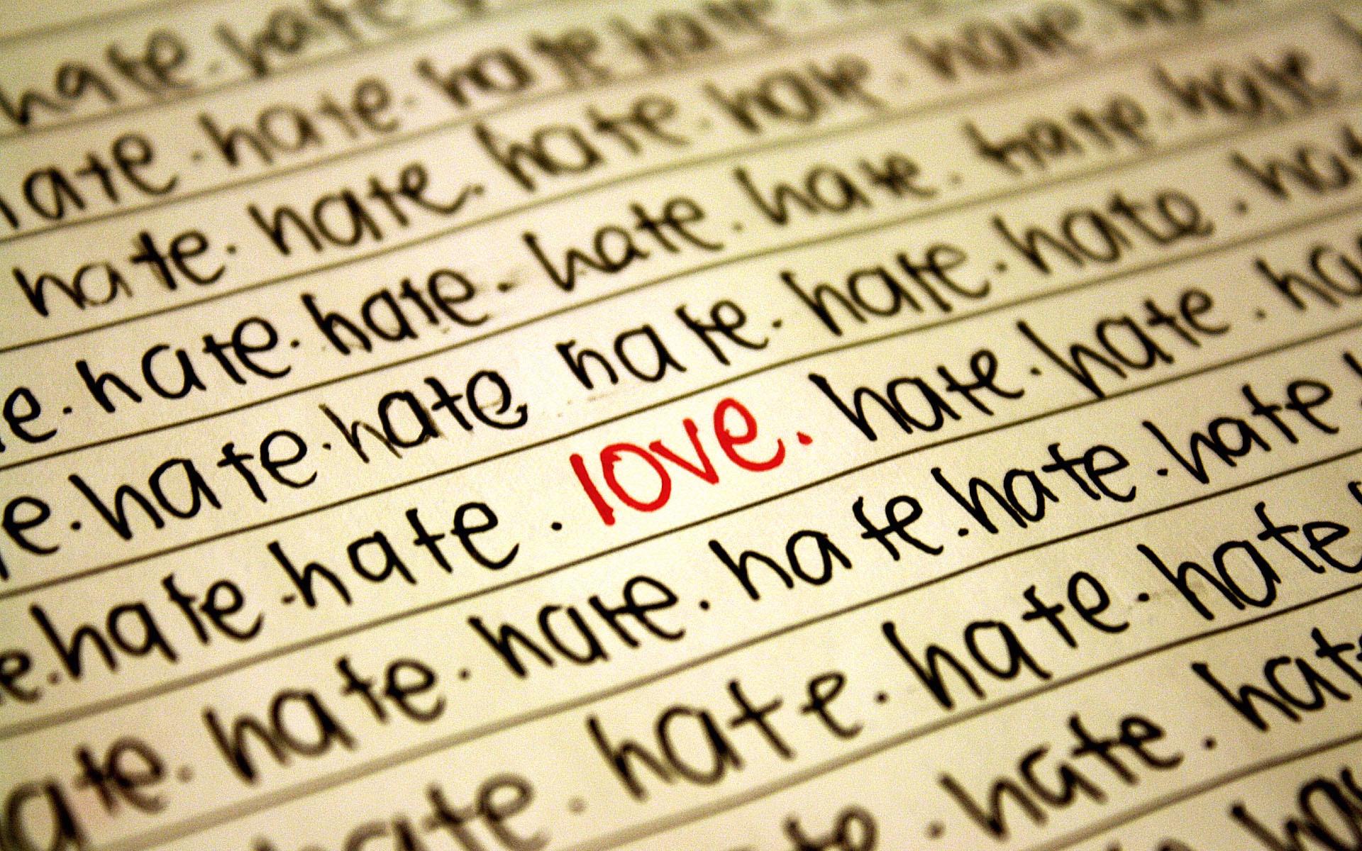 hate love wallpaper hd