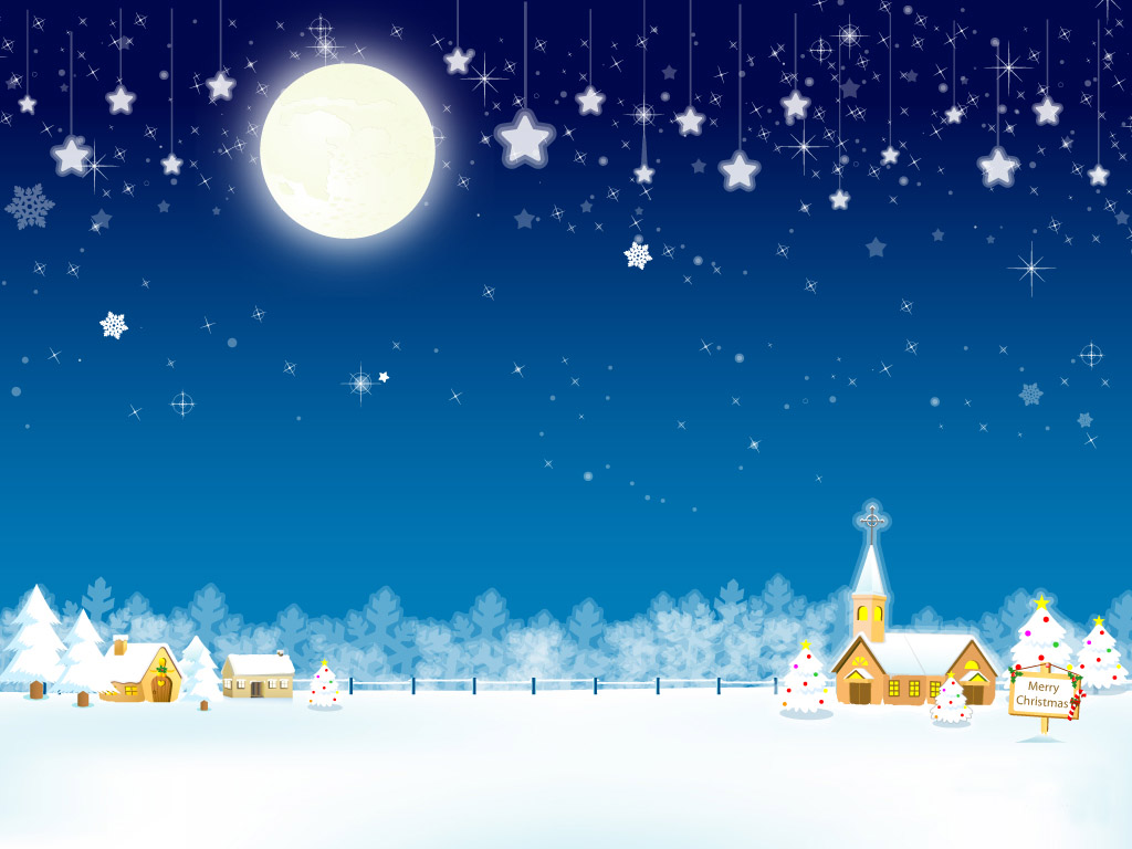 merry christmas wallpapers moon