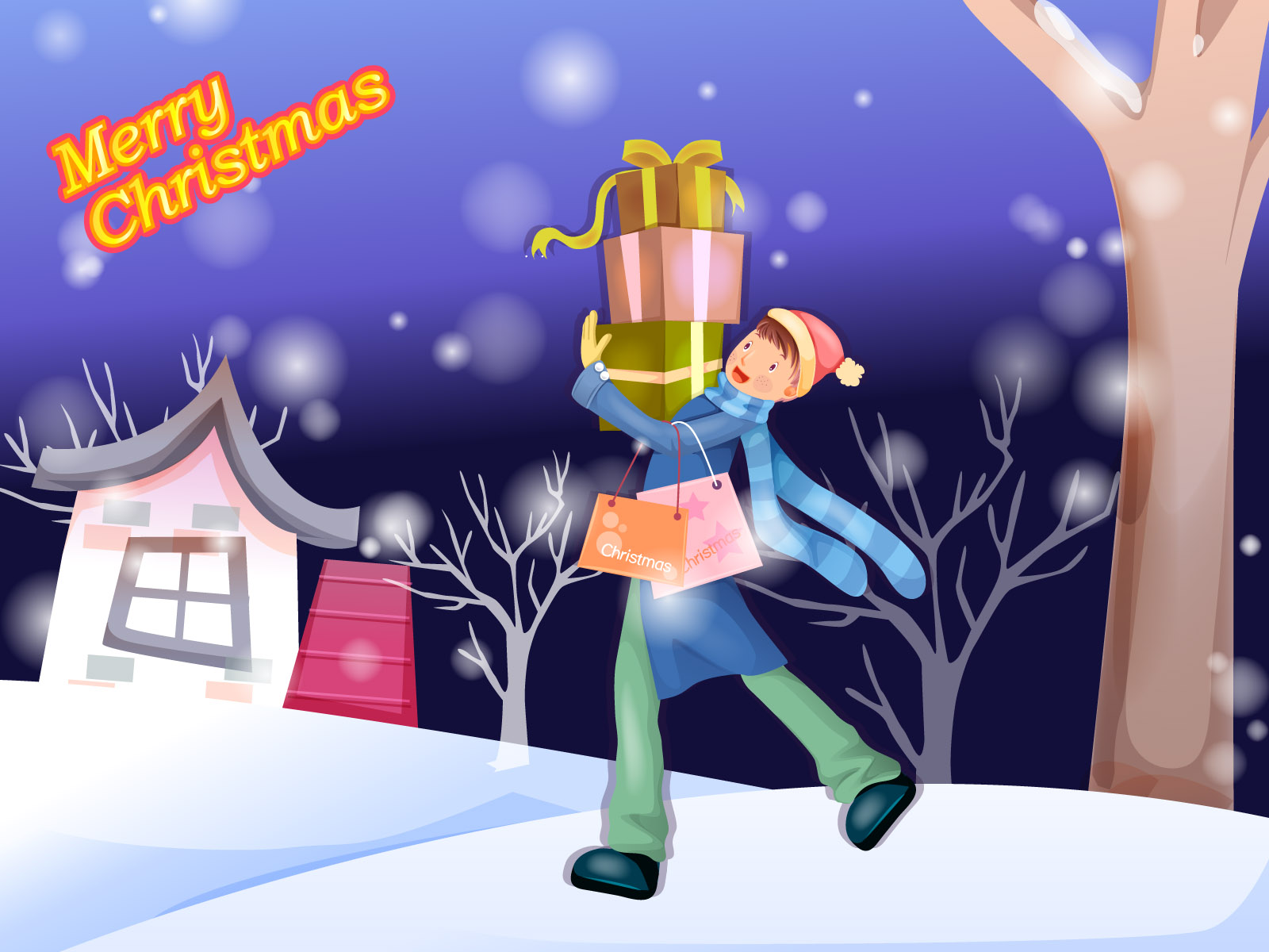 merry christmas wallpapers present