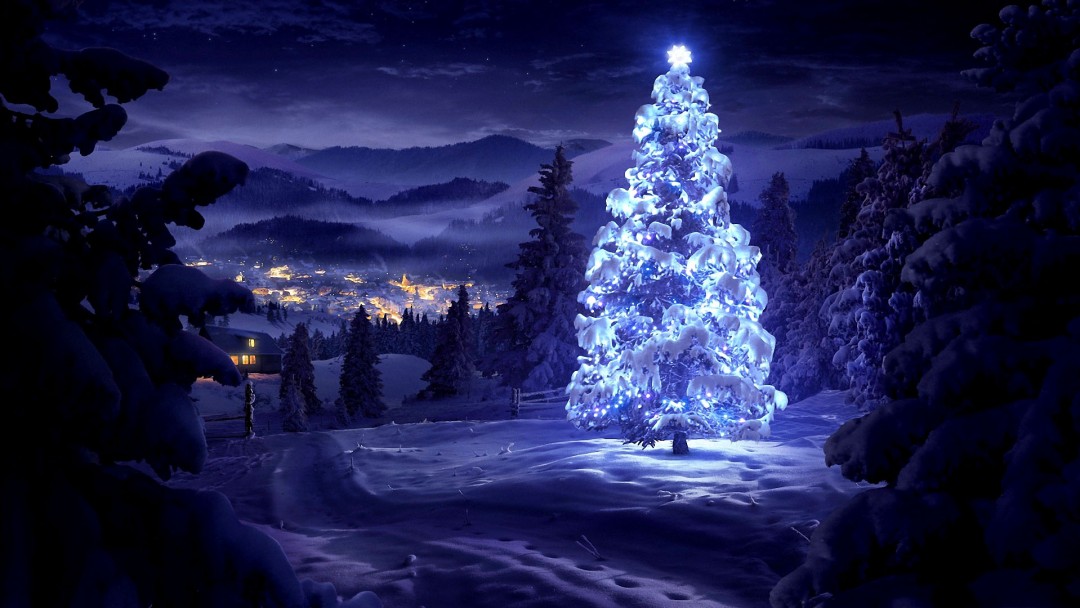 Merry Christmas Tree Wallpaper - HD Desktop Wallpapers | 4k HD