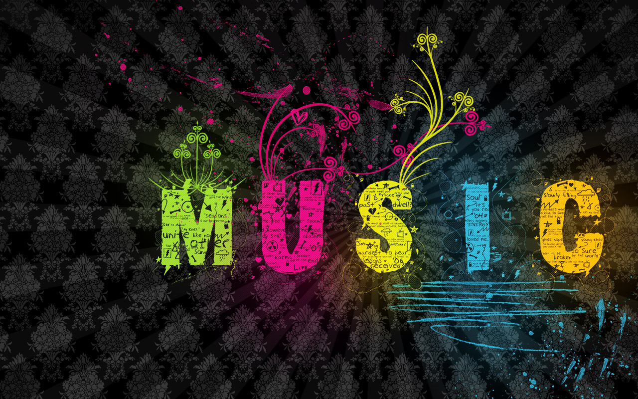 music wallpaper colorful