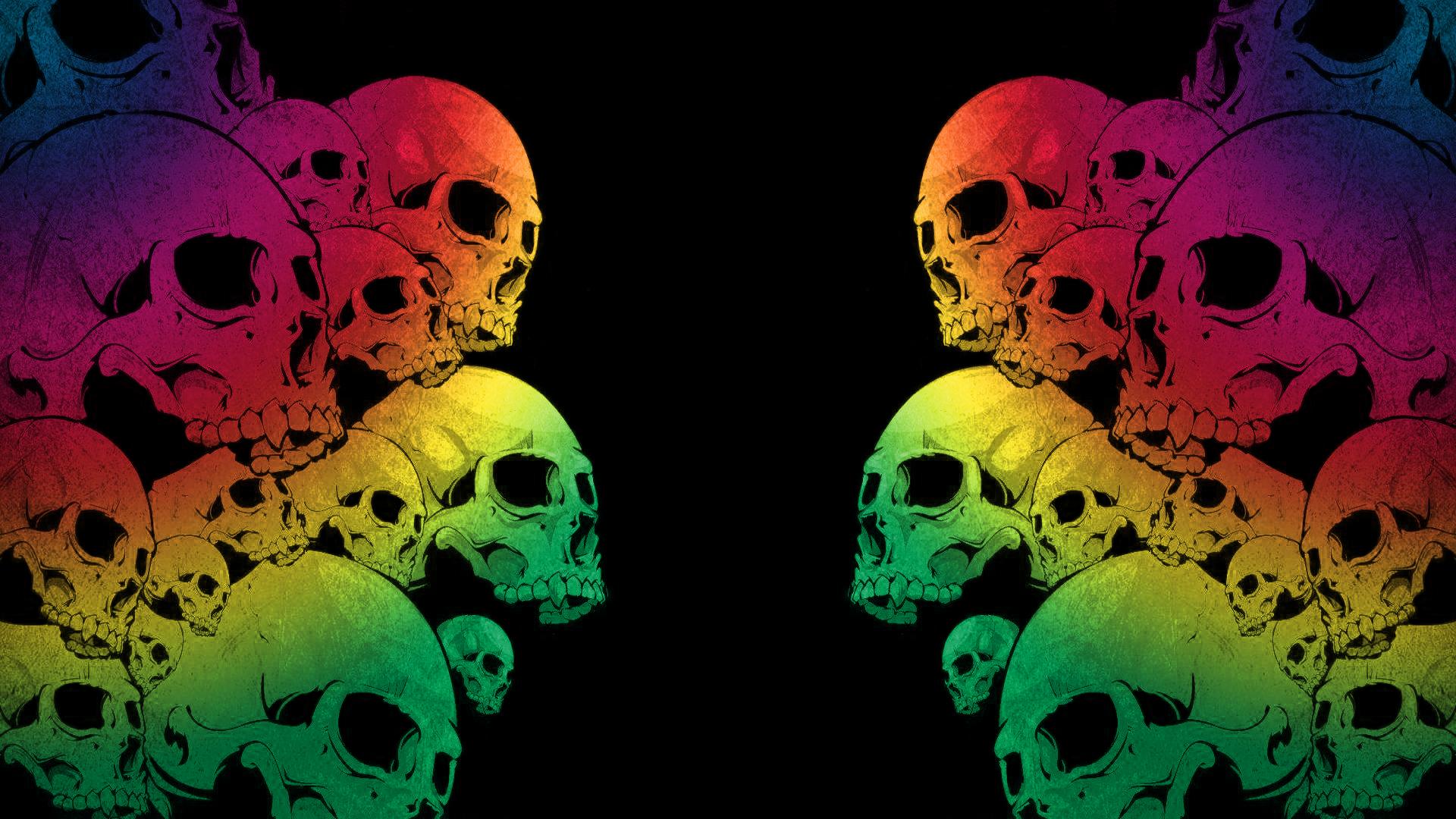 skull wallpapers colors
