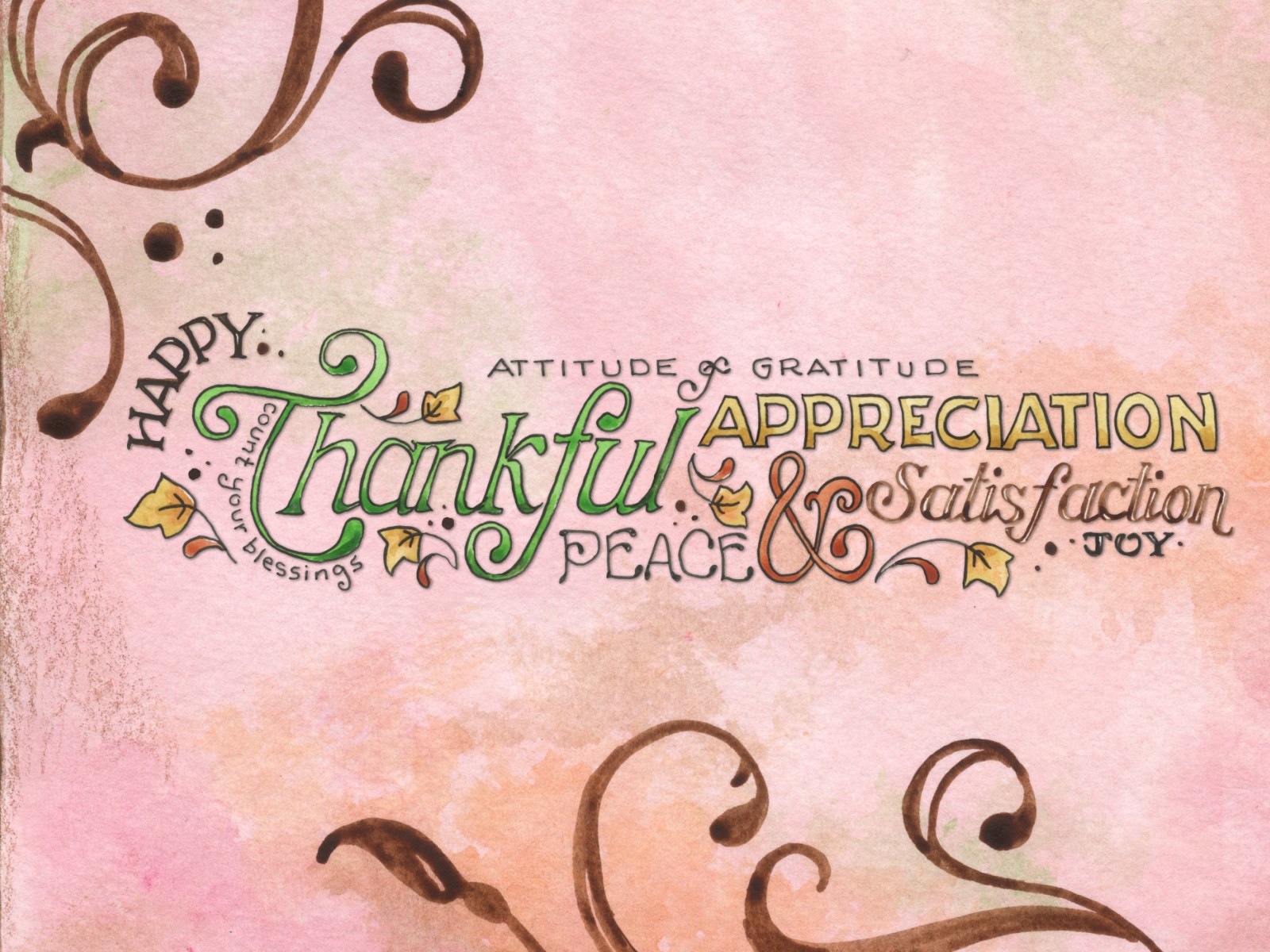 thanksgiving wallpapers pink