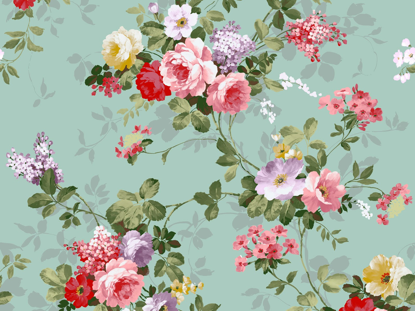 vintage floral wallpaper