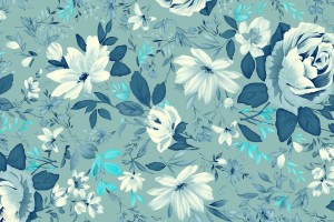 vintage wallpaper floral blue