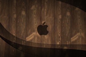 wood wallpaper apple