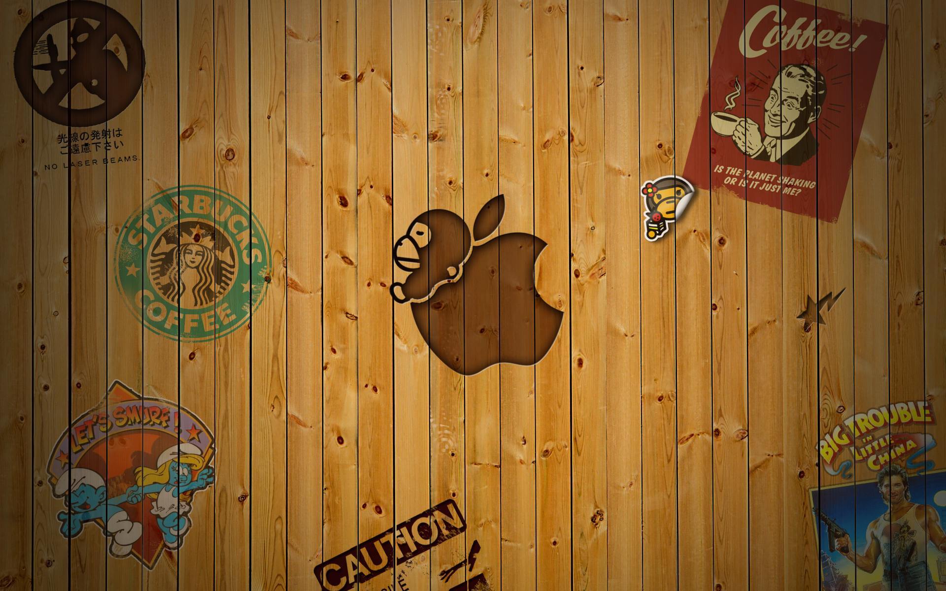 wood wallpaper apple 3d