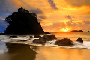 coastal beach sunset