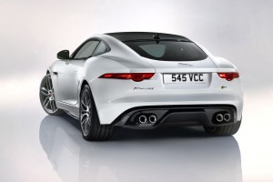 jaguar f type r coupe white car