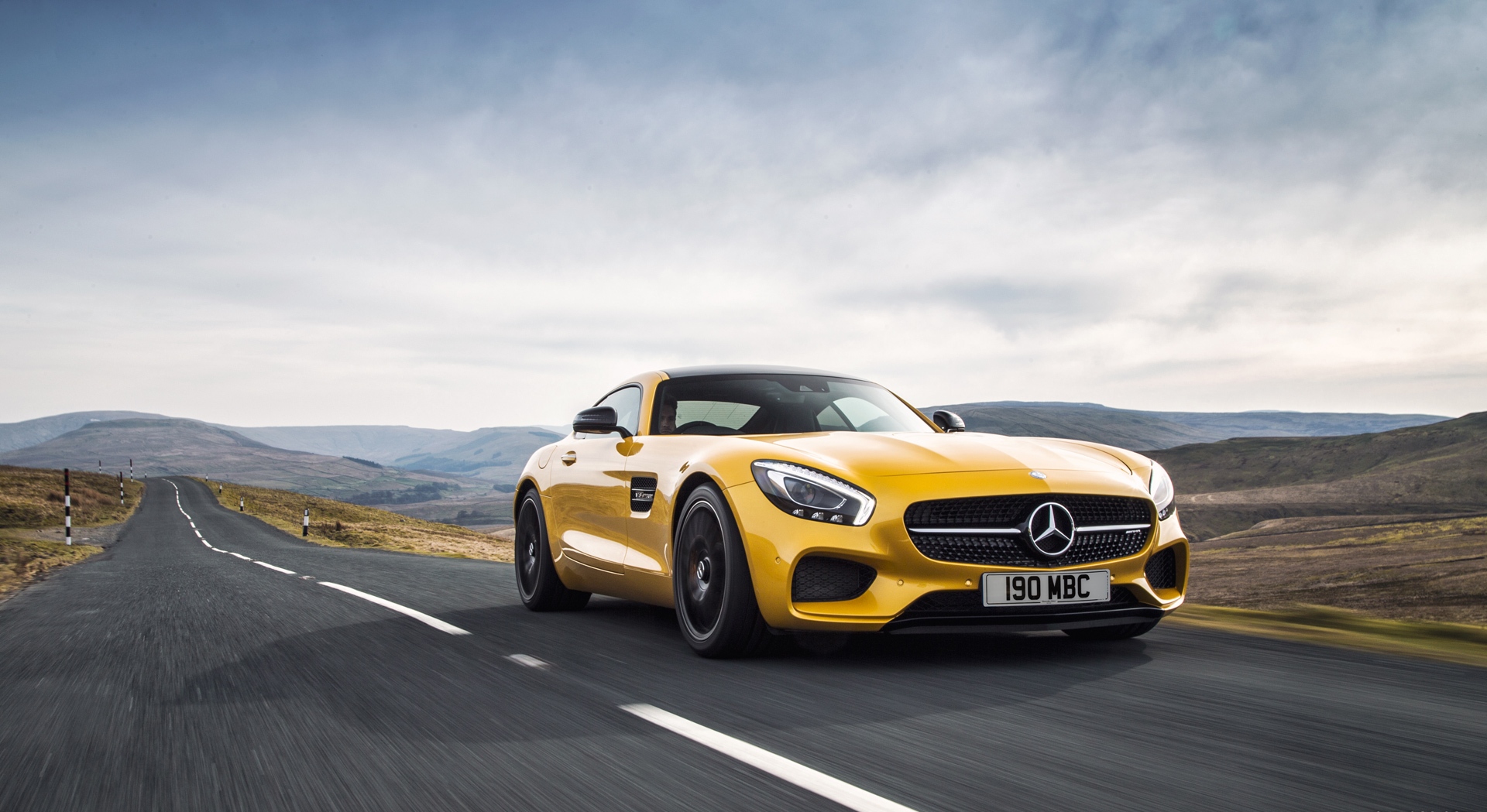 mercedes benz amg gt yellow mobile