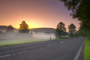 sunrise wallpaper road