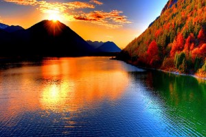beautiful wallpaper sunset river
